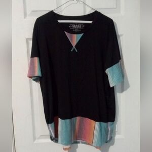 Crazy Train Black and Multicolor Tunic